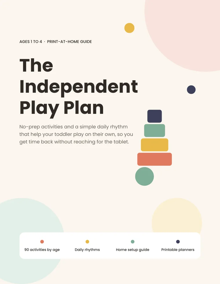 The Independent Play Plan cover