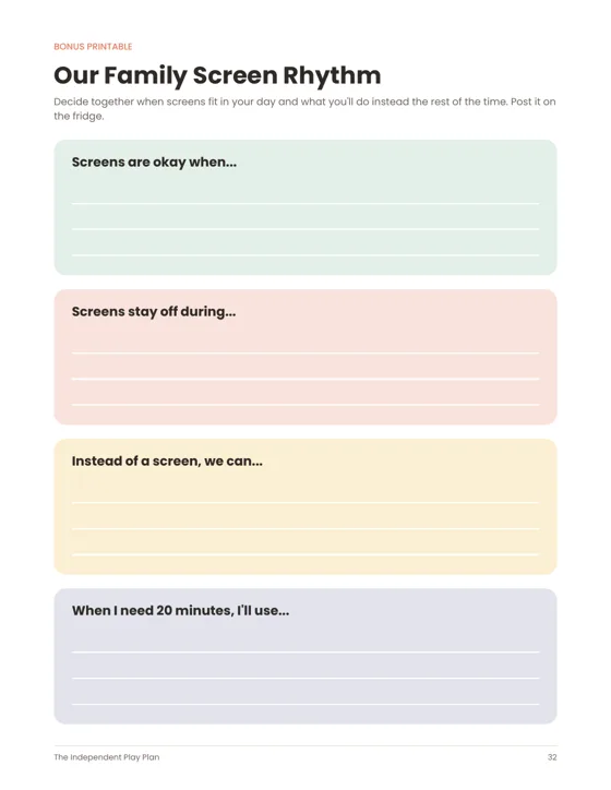 Family Screen-Rhythm Card